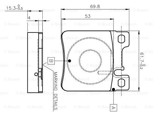 Bosch 0 986 TB2 022 Brake Pad Set, disc brake 0986TB2022