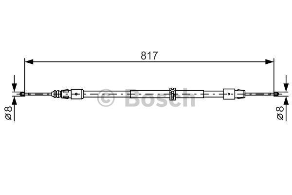 Cable Pull, parking brake Bosch 1 987 482 024