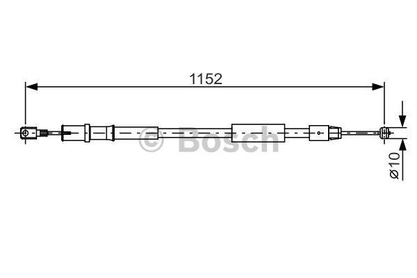 Parking brake cable, right Bosch 1 987 482 025