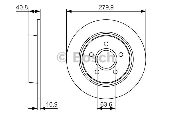 Bosch Rear solid brake disc – price [object Object] PLN