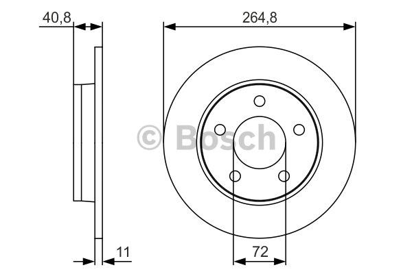 Bosch Rear solid brake disc – price [object Object] PLN