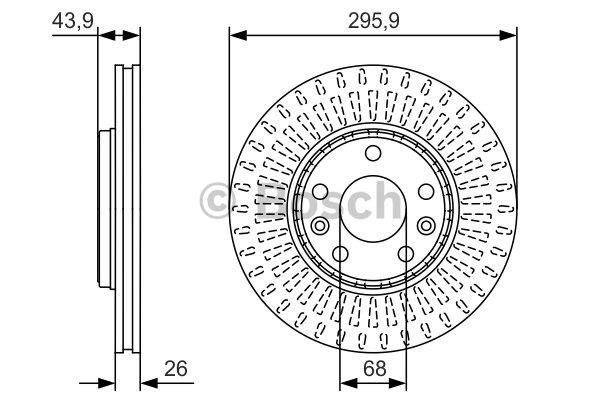 Bosch Front vented brake disc – price [object Object] PLN