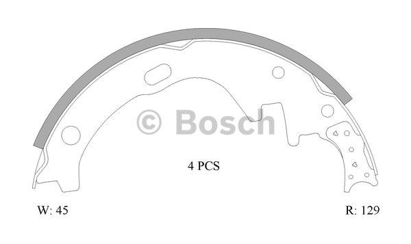 Bosch 0 986 AB0 037 Brake shoe set 0986AB0037