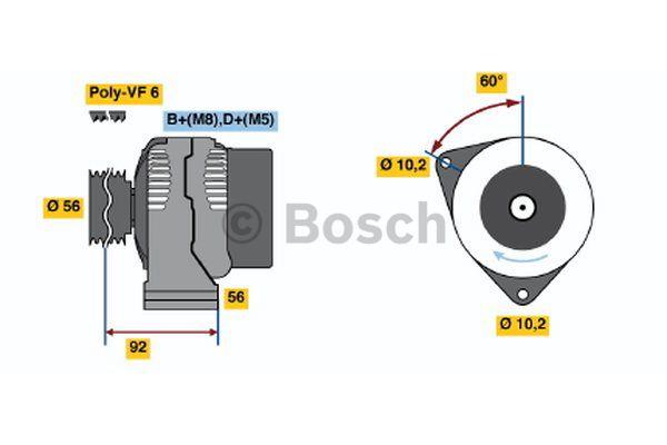 Bosch 0 123 510 075 Alternator 0123510075