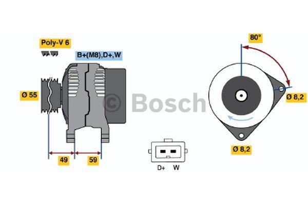 Alternator Bosch 0 986 038 070