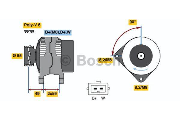 Alternator Bosch 0 986 038 390