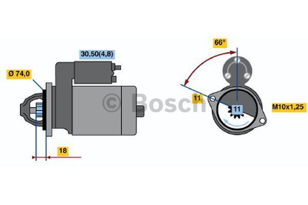 Bosch 0 001 107 088 Starter 0001107088 0001107088 Bosch Starter