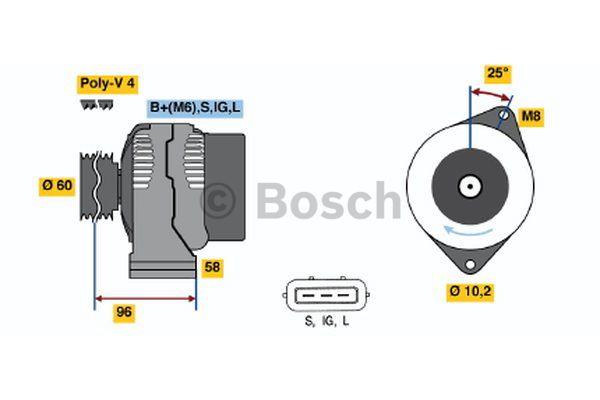 Alternator Bosch 0 986 040 461