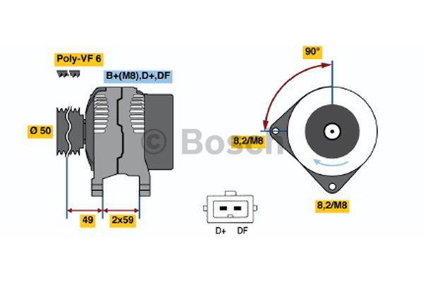 Alternator Bosch 0 986 041 300