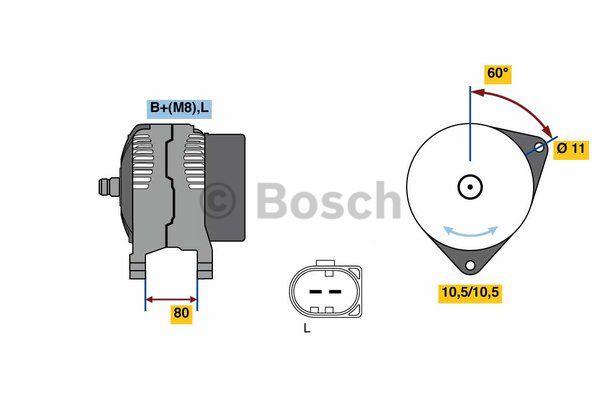 Alternator Bosch 0 986 080 060