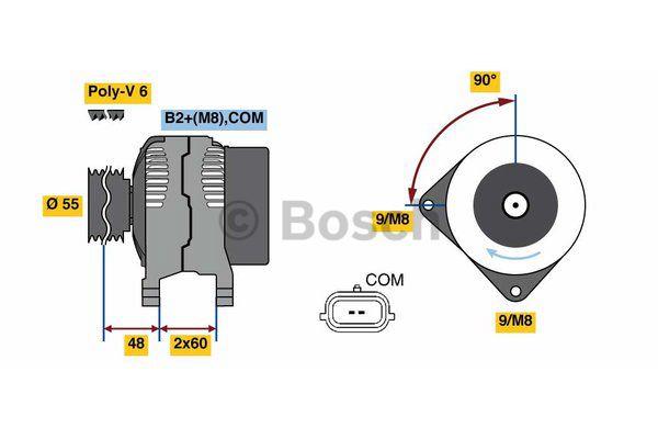 Alternator Bosch 0 986 080 990
