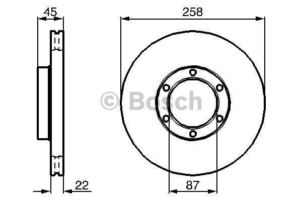 Bosch 0 986 478 271 Front brake disc ventilated 0986478271