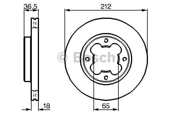 Bosch 0 986 478 392 Front brake disc ventilated 0986478392