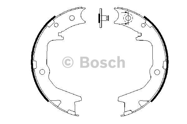 Bosch Parking brake shoes – price 126 PLN