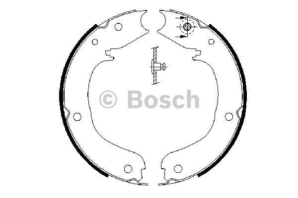 Handbrake shoes Bosch 0 986 487 710