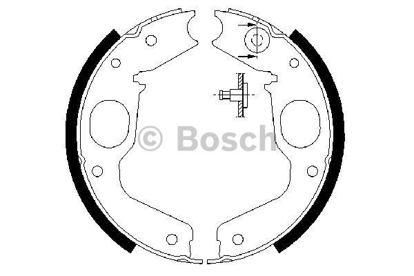 Bosch Parking brake shoes – price 182 PLN