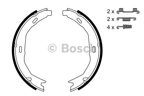 Bosch Parking brake shoes – price 107 PLN