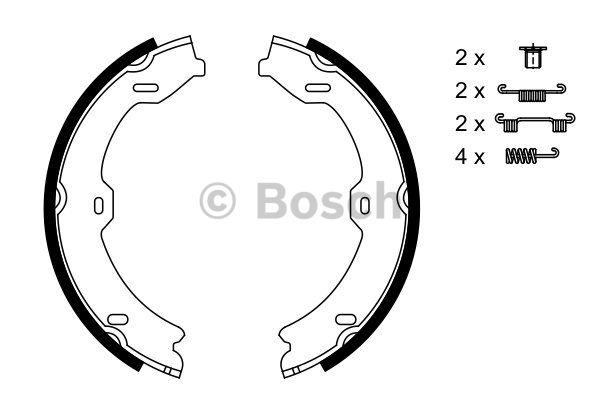 Bosch Handbrake shoes – price 125 PLN