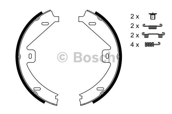 Bosch Handbrake shoes – price 145 PLN