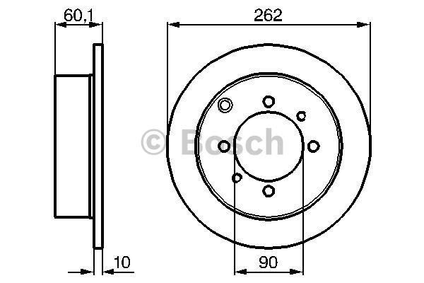 Bosch Rear solid brake disc – price [object Object] PLN
