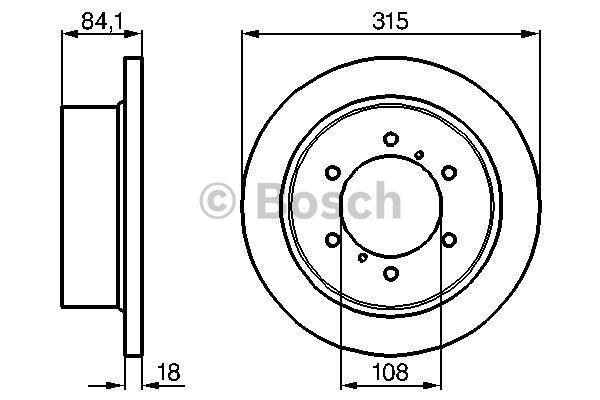 Bosch Rear brake disc, non-ventilated – price 194 PLN