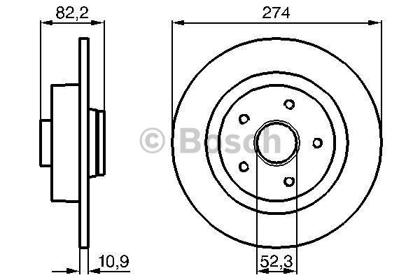 Bosch Rear solid brake disc – price [object Object] PLN