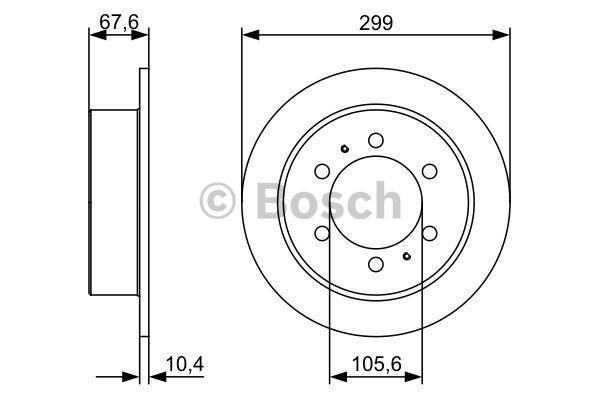 Bosch Rear solid brake disc – price [object Object] PLN