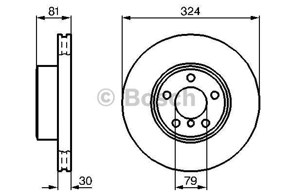 Bosch Front vented brake disc – price [object Object] PLN