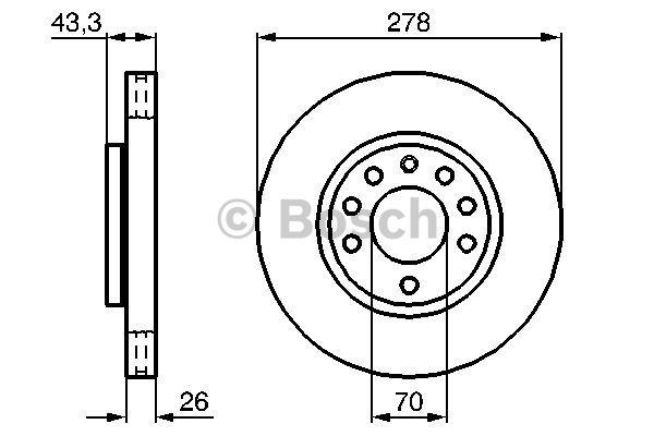 Bosch Front vented brake disc – price [object Object] PLN