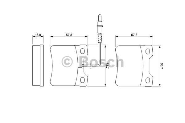 Bosch Brake pad set – price 90 PLN