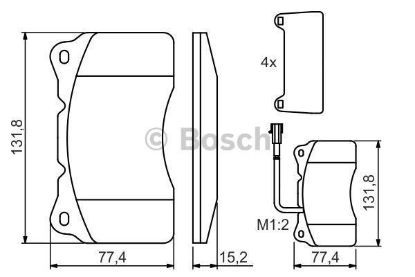 Bosch Brake Pad Set, disc brake – price 176 PLN