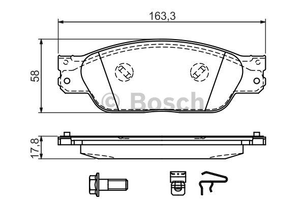 Bosch Brake pad set – price [object Object] PLN