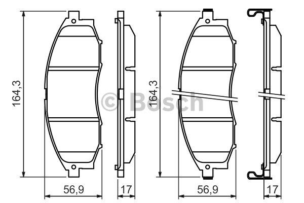 Bosch Brake pad set – price [object Object] PLN