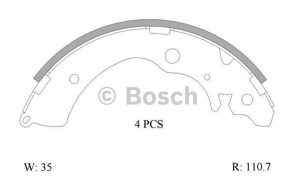 Bosch 0 986 AB0 003 Brake shoe set 0986AB0003