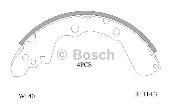 Bosch 0 986 AB0 004 Brake shoe set 0986AB0004