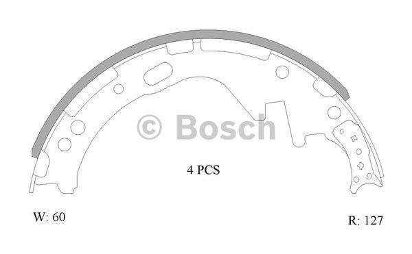 Bosch 0 986 AB0 043 Brake shoe set 0986AB0043
