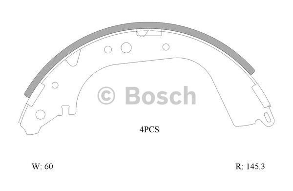 Bosch 0 986 AB0 085 Brake shoe set 0986AB0085