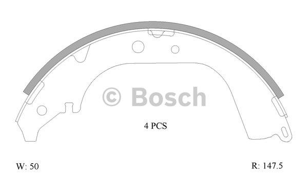 Bosch 0 986 AB0 105 Brake shoe set 0986AB0105