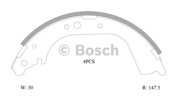 Bosch 0 986 AB0 106 Brake shoe set 0986AB0106