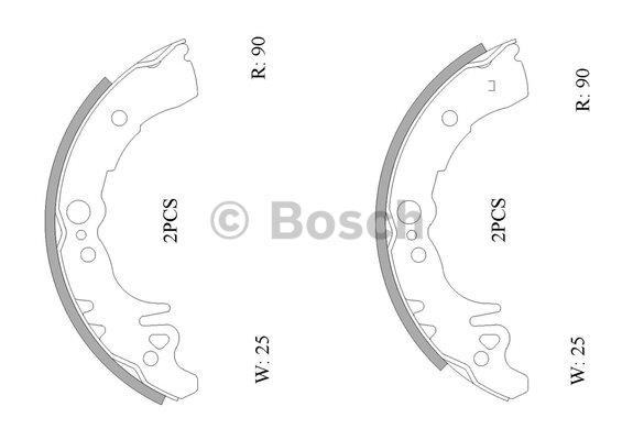 Bosch 0 986 AB0 119 Brake shoe set 0986AB0119