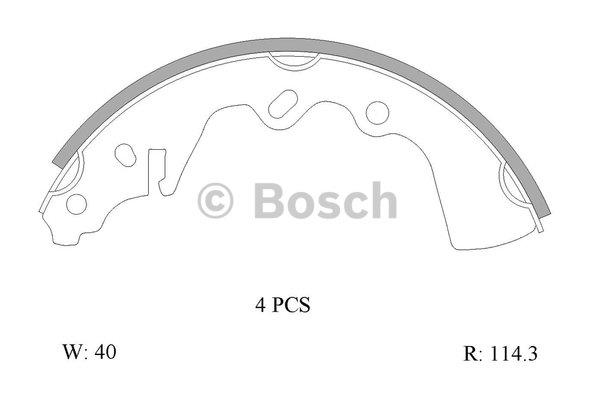 Bosch 0 986 AB0 123 Brake shoe set 0986AB0123
