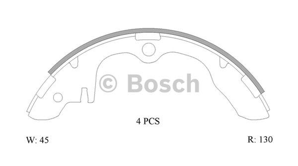 Bosch 0 986 AB0 124 Brake shoe set 0986AB0124
