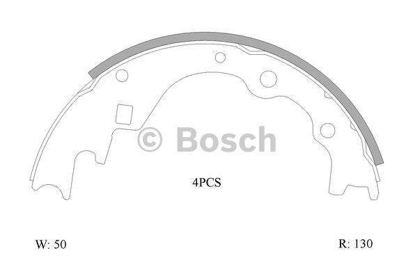 Bosch 0 986 AB0 140 Brake shoe set 0986AB0140