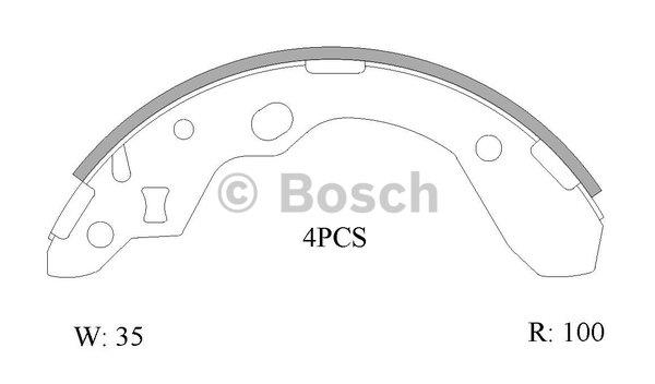 Bosch 0 986 AB0 162 Brake shoe set 0986AB0162