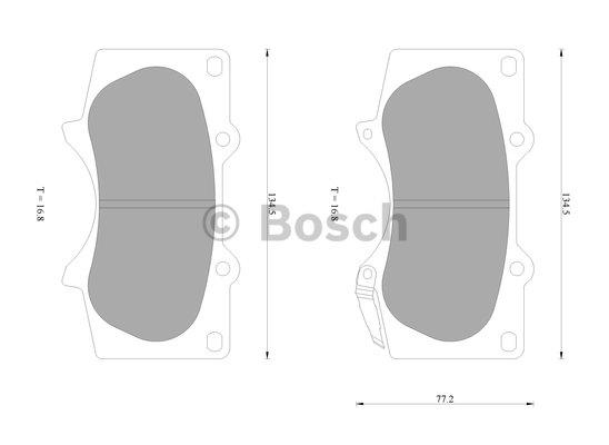 Bosch 0 986 AB0 261 Brake Pad Set, disc brake 0986AB0261