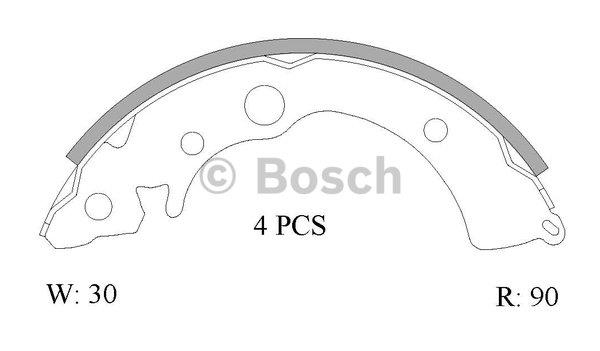 Bosch 0 986 AB0 803 Brake shoe set 0986AB0803