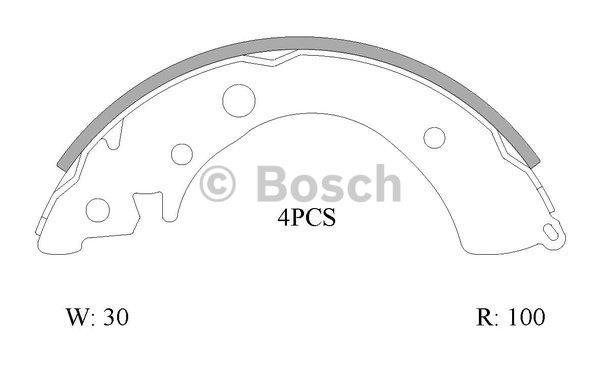 Bosch 0 986 AB0 804 Brake shoe set 0986AB0804