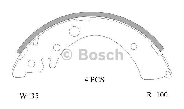 Bosch 0 986 AB0 805 Brake shoe set 0986AB0805