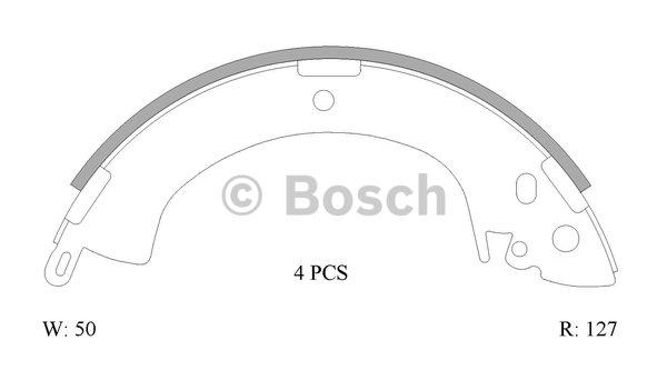 Bosch 0 986 AB0 828 Brake shoe set 0986AB0828