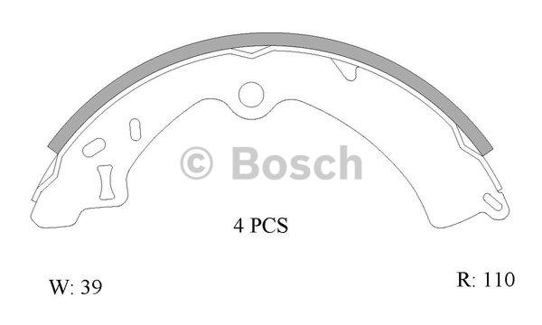 Bosch 0 986 AB0 851 Brake shoe set 0986AB0851